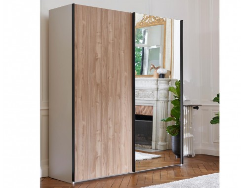 Armoire 2 portes coulissantes miroir...