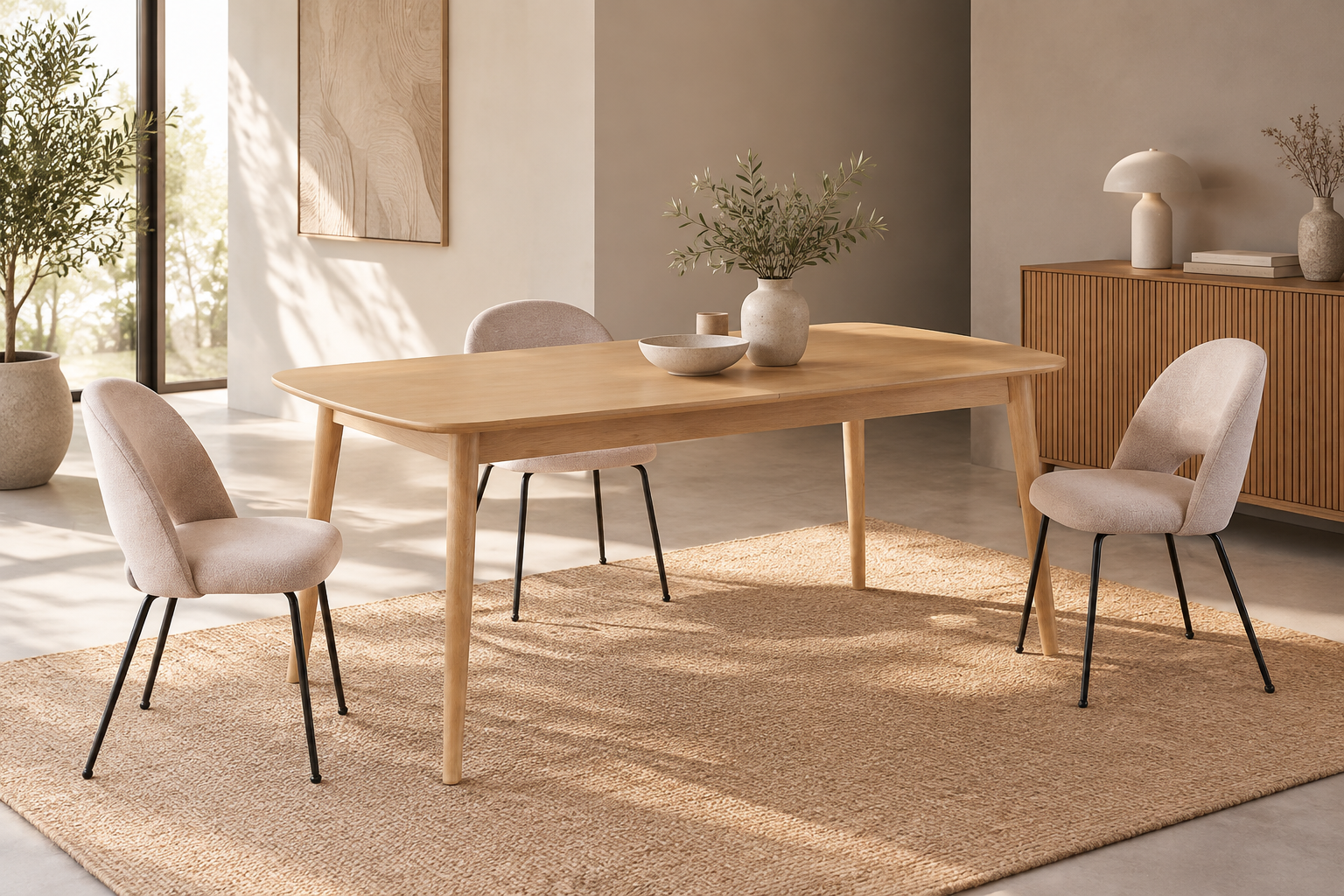 La table extensible Bronx dépliée
